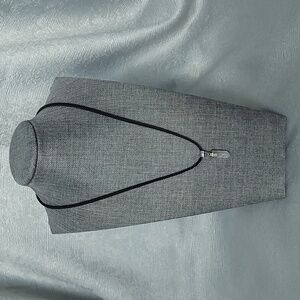 Unisex Clear Crystal Pendant Necklace